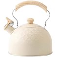 thumbnail image 3 of White Stainless Steel Whistling Kettle for Home Use with Comfortable Handle and Craftsmanship, 3 of 4