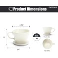 thumbnail image 2 of Ceramic Pour Over Coffee Dripper, Small Ceramic Pour Over, Off White, 3 Holes, Single, Small Coffee Dripper, 2 of 4