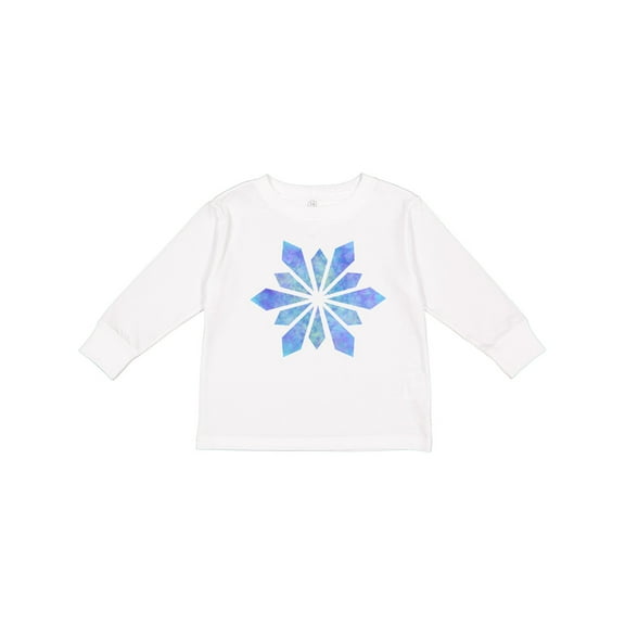 Inktastic Snowflake Crystals Diamonds Boys or Girls Long Sleeve Toddler T-Shirt