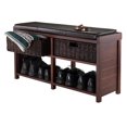 thumbnail image 4 of Winsome Colin Bench with Cushion Seat and Baskets - 40438, 4 of 9