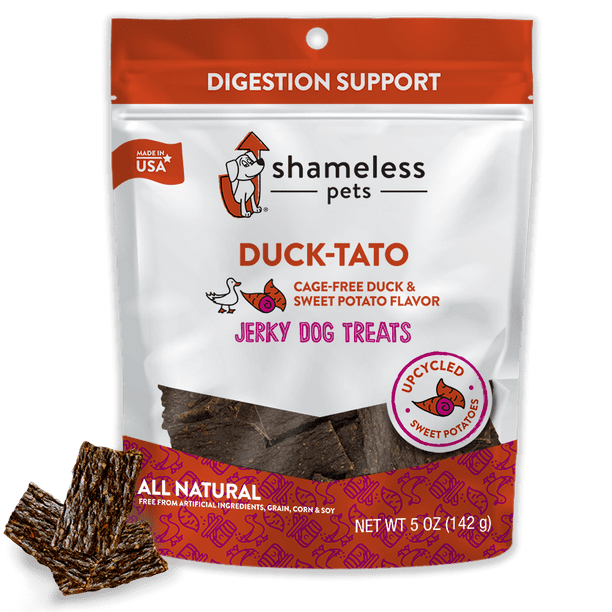 Shameless Pets Jerky Dog Treats, DuckTato Flavor, 5 oz