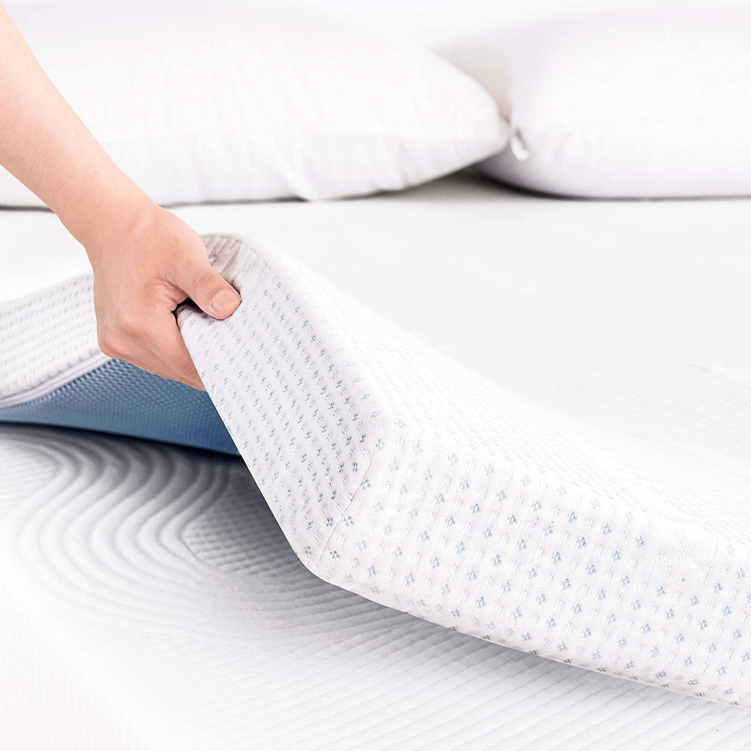 TOYABR 2 Inch Mattress Topper Gel-Infused Memory Foam Ventilated Design Bed  Pad with Removable Washable Cover, California King - Walmart.com