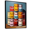 thumbnail image 2 of Designart "Campbells Soup Pop Art wall art II" Modern Floater Framed Canvas Print, 2 of 7