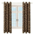 thumbnail image 4 of Leopard Print Blackout Curtains Window Drapes Room Darkening Thermal Insulated Grommets Blackout Curtains, for Living, Dining, Bedroom,2 Panels, 4 of 6