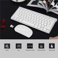 thumbnail image 4 of Slim Waterproof 2.4GHz Wireless Keyboard and Mouse keyboard and keyboard and Kit for Desktop Laptop Silver, 4 of 9