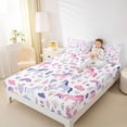 thumbnail image 3 of Erosebridal Cute Animals Unicorn Full Size Sheets,Watercolor Rustic Flower Bed Sheets For Kids Girls 4pcs, 3 of 6