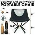 thumbnail image 3 of CLIQ Portable Chair Camping Chairs - A Small Collapsible Portable Chair That Goes Every Where Outdoors. Compact Folding Chair For Adults That Sets Up in 5 seconds | Camping Chair Supports 300 Lbs, 3 of 9