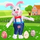 thumbnail image 3 of Disfraz de de conejo de Pascua infble de lujo, trajes de tamaño adulto, Animal hinchable para hombres o mujeres de boda, Macarena Disfraz Inflable, 3 of 8