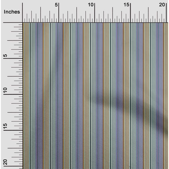 oneOone Organic Cotton Poplin Twill Fabric Multicolor Stripe Printed Craft Fabric BTY 42 Inch Wide
