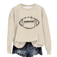 thumbnail image 2 of Rbaofujie Chandails d'Automne pour Femmes Décontracté Imprimé Col Rond Manches Longues Haut Ample Chandails en Molleton Beige Mode Femmes Chandails à Capuchon & Chandails en Molleton, 2 of 3