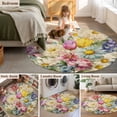 thumbnail image 5 of Round Rugs 3Ft, Spring Floral Round Area Rug Washable Indoor Throw Carpet, Farmhouse Elegant Flowers Vintage Art Small Non Slip Circle Rug for Bedroom Living Room Home Decor Aesthetic, 5 of 8