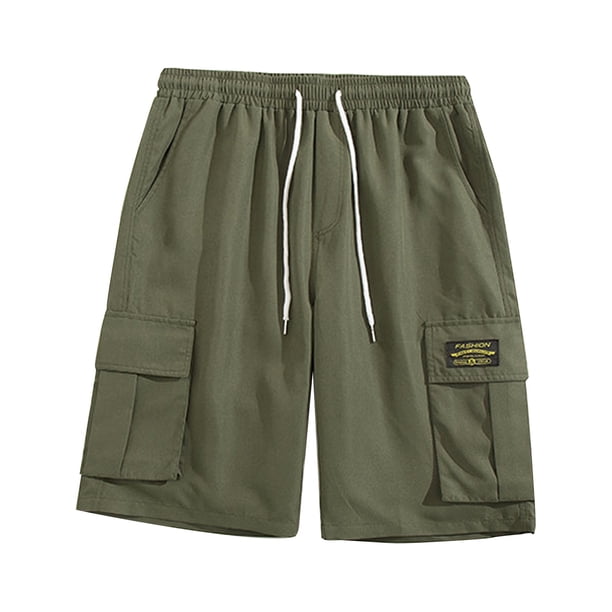 Puntoco Pantalones Cortos Con Estampado Hawaiano Para Hombre, Pantalones Cortos Con Bolsillo Y Cordón, Color M