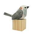 thumbnail image 6 of Bird Figurine, Hand Carved Birds Wood Décor, Art Animal Wooden Sculpted Bird with Wood Block, Vivid Bird Statue for Gift Home Table Ornament Decor (Yellow Bird), 6 of 7