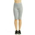 thumbnail image 2 of TheLovely Women & Plus Soft Cotton Active Stretch Workout Biker Shorts (21") with Wide Wastband, 2 of 4