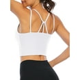 thumbnail image 3 of LELINTA Women's Medium Support Cross Back Wirefree Removable Cups Yoga Sport Bra, 3 of 6