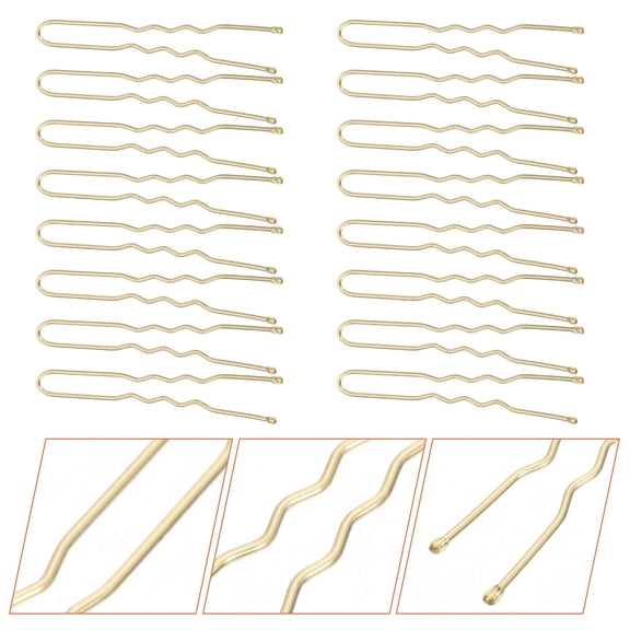 250Pcs Raindrops Golden Metal U-Shaped Hair Pins for Wedding Hairstyles and Special Occasions