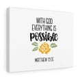 thumbnail image 4 of Scripture Walls Everything Is Possible Matthew 19:26 Bible Verse Canvas Christian Wall Art Ready to Hang Unframed, 4 of 12