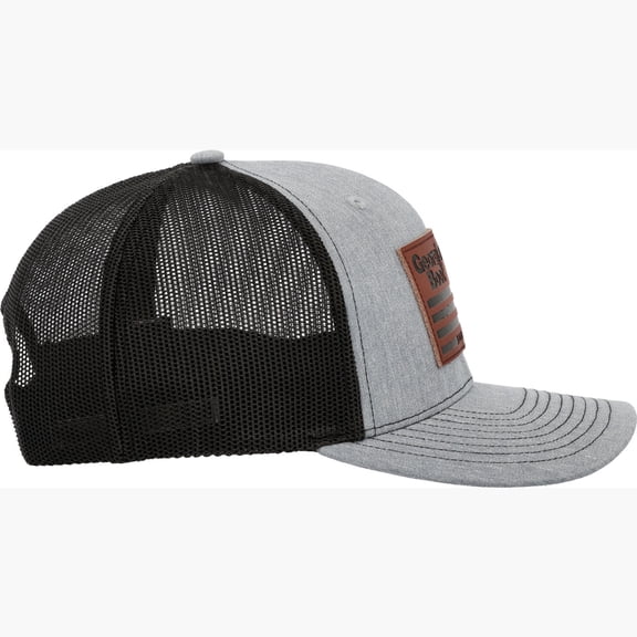 Georgia Boot Unisex Grey Leather Patch Trucker Hat