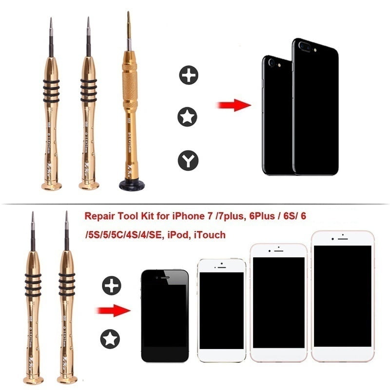 Mobile Phone 5 in 1 Professional Durable Screwdriver Repair Open Tool Kit for Phone iPhone 5 & 5S Convenient Family Must-Have Repair Tool Compatible with iPhone 6