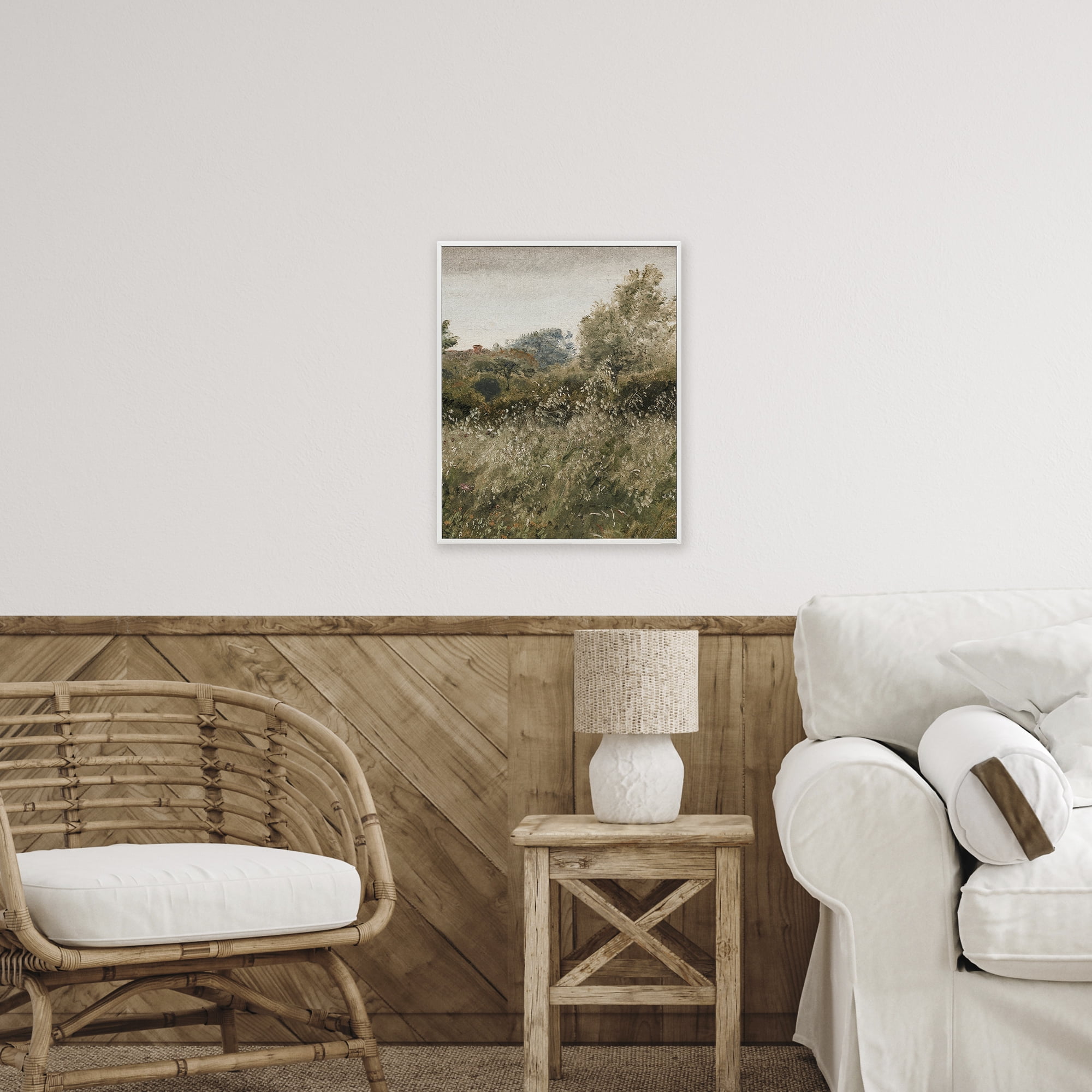 Thicket in Countryside White Framed Giclee Art, design by Lettered and Lined