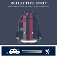 thumbnail image 5 of FORMRS Unisex School Backpack 17" Student Travel Bag with Laptop Compartment, Navy Blue Stripes, 5 of 7