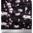 thumbnail image 3 of Soimoi Purple Polyester Crepe Fabric Abstract Tie-Dye Print Fabric by The Yard 42 Inch Wide, 3 of 3