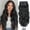 B, variant on Clip in Long Wavy Synthetic Hair Extension 20 Inch Black to Light Blonde 4PCS Thick Hairpieces Fiber Double Weft Hair for Women.(A)