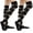 Black / Ash / Gray, variant on COUVER Women’s Thigh High Over Knee Fashion Argyle Socks, White Charcoal Black, Medium, 2 Pairs