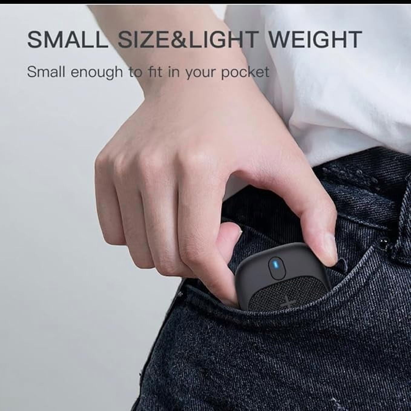 Wearable Bluetooth Speaker, Clip-On Wireless Portable Speaker Built-in Mics for Hands-Free Music and Calls, Waterproof Outdoor Mini Speakers for Working, Hiking, Running, 18H Playtime
