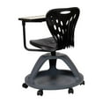 thumbnail image 6 of Bowery Hill 360 Degree Tablet Rotation Metal Mobile Desk Chair in Black, 6 of 8
