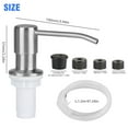 thumbnail image 4 of TSV Soap Dispenser for Kitchen Sink and 47'' Extension Tube Kit, Built in Sink Soap Dispenser Brushed Nickel, Stainless Steel Countertop Soap Dispenser, No Need More Refills, 4 of 9