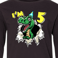 thumbnail image 4 of Inktastic I'm 5 Dinosaur Long Sleeve Youth T-Shirt, 4 of 5