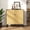 Natural & Rustic Brown-Fluted, variant on Manxile Industrial Kitchen Buffet Cabinet, Coffee Bar Storage Cabinet, Sideboard with 2 Sliding Barn Doors, Rustic Brown