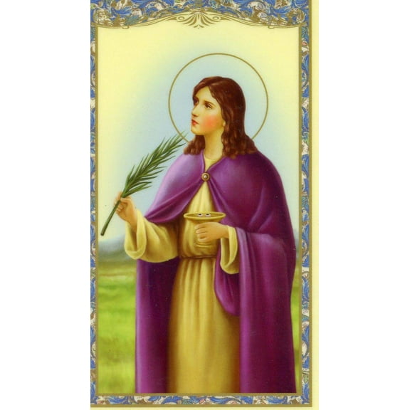 Prayer to St. Lucy holy card - laminated - Pack of 25
