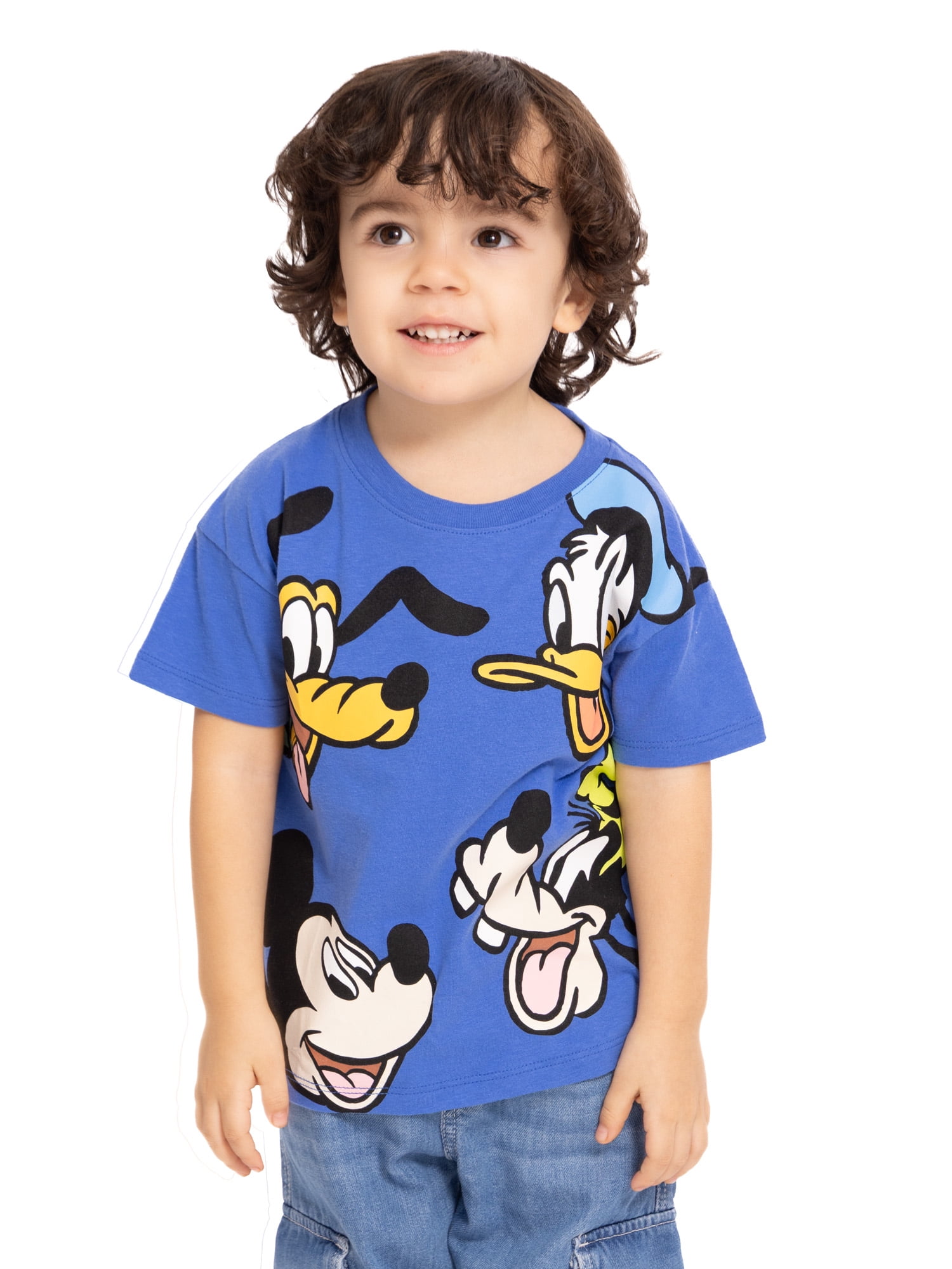 Mickey and Friends Toddler Graphic Crewneck Tee with Short Sleeves, Sizes 12M-5T