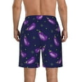 thumbnail image 3 of Kdxio Eggplant Pattern Mens Casual Shorts - Drawstring Summer Beach Sports Shorts for Men, 3 of 9
