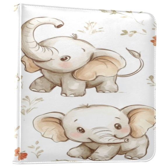 Photo Album Leather Photo Album 11.8x11.2x1.5 Inch Bookshelf Photo Album Photo Album Photo Store Scrapbook Photo Album Cute Cartoon Elephant