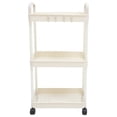 thumbnail image 6 of Worgeous  Book Cart with Wheels Shelf Bathroom Counter Organizer Storage Office White, 6 of 8
