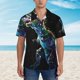 thumbnail image 2 of Balery colorful flames dinosaur Camisas hawaianas de manga corta para hombre, camisas playeras de corte holgado, camisas de vacaciones con botones,Large, 2 of 7