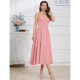 thumbnail image 3 of Vestido AGYMNX para mujer, corsé, muslo, tirantes finos, color rosa S, 3 of 5