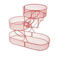 thumbnail image 4 of deevoka Fruit Basket 3 Tier Large Capacity Fruit Holder for Potato Onion Dining Room Red, 4 of 9