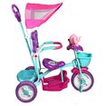 thumbnail image 2 of Triciclo Con Toldo Y Barra de Empuje Trendy Kids Elefante Azul, 2 of 5