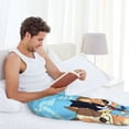 thumbnail image 5 of Masiiu Bluey Pattern Men's Pajama Pants, Elastic Waist with Drawstring and Pockets, Comfortable Loungewear-Small, 5 of 6