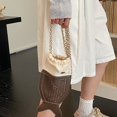 thumbnail image 3 of Hzzsbu Cute Fish Shape Crossbody Bag, Hollow Woven Leather Drawstring Shoulder Purse, 3 of 7