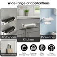 thumbnail image 5 of Atopoler 4 Pcs Wall Mounted Trash Bag Holder,No Drilling Plastic Garbage Bag Organizer Rack for Kitchen Bathroom Entryway Balcony,White Color, 5 of 10
