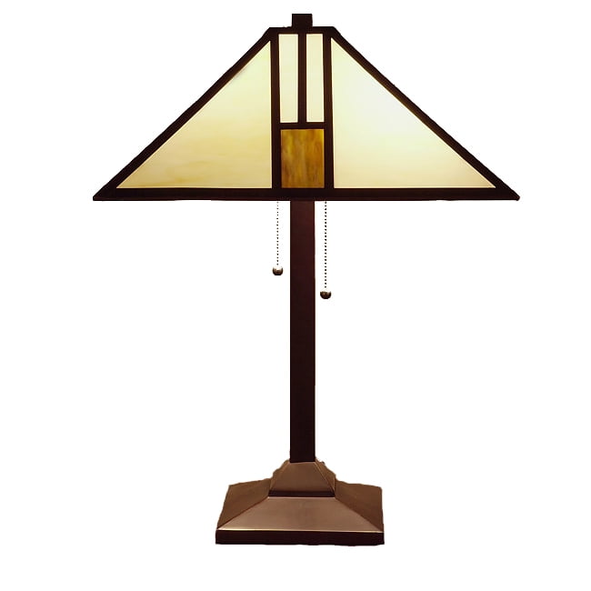 Famous Brand-Style White Mission-Style Table Lamp
