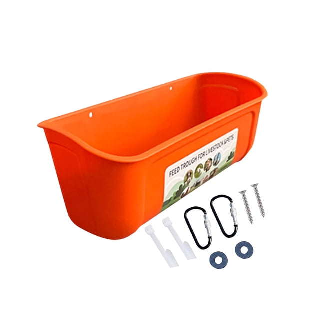 Clearance!Maojin Comedero para ganado y mascotas,alimentador automático,alimentación de pollos,patos y cabras,comedero para valla colgante de gran capacidad