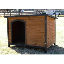 Zylina Large Cabin Home Wooden Dog House Asphalt Roof 46"(L) x 30"(W) x 33"(H)