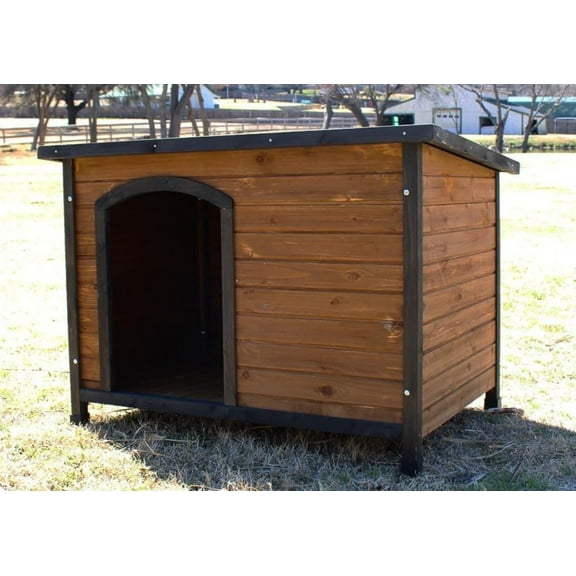 Zylina Large Cabin Home Wooden Dog House Asphalt Roof 46"(L) x 30"(W) x 33"(H)