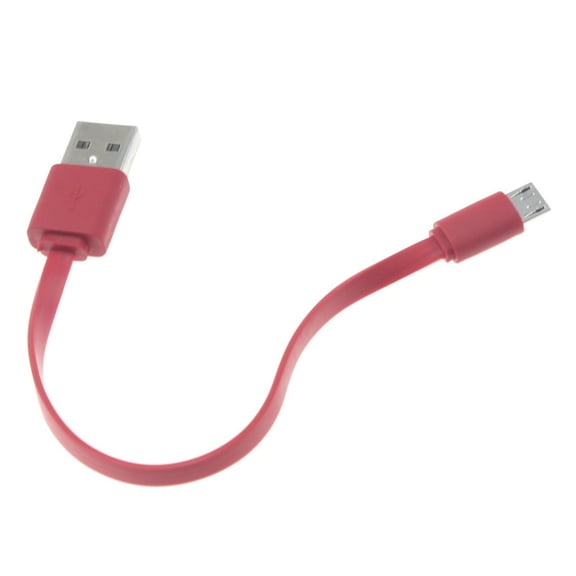 MicroUSB Short USB Cable for TCL A30 (A3) - Charger Cord Power Wire Red Compatible With TCL A30 (A3)